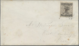 Prince Edward Island: 1868 QV 4d. Black On Yellowish Toned Paper Used On Small C - Cartas & Documentos