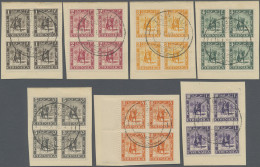 Cyrenaica: 1950, Definitives, Four Complete Set Of 13 In Blocks Of Fours, Used O - Cirenaica