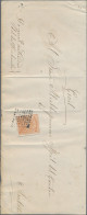 Ecuador: 1874, 1 P. Orange Tied Dotted Lozenge To Wrapper Endorsed "Civil" From - Ecuador