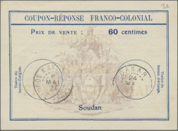 French Sudan: 1937 Intern. Reply Coupon "Franco-Colonial" 60c. With "KAYES/8 MAI - Otros & Sin Clasificación