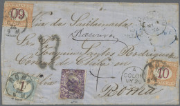 Columbia: 1868, 10 C Violett, Touched At Most Sides, On Letter From "SANTAMARTHA - Colombia