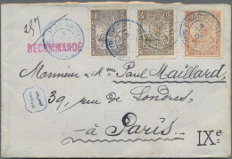 Madagascar: 1906, Madagascar 4 C. (2) And 50 C. Tied Blue "Diego Suarez 6 Oct 05 - Madagascar (1960-...)