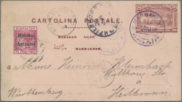 Morocco: 1898 Mazagan-Marrakech Local Post: Postal Stationery Card 20c. Lake On - Marruecos (1956-...)