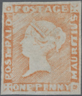 Mauritius: 1848-59 1d. Red On Yellowish Paper, Early Worn (near To Intermediate) - Mauritius (...-1967)