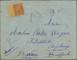 New Caledonia: 1907-11 Four Registered Covers From Noumea To Anton Wagner In Aug - Lettres & Documents