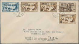 St. Pierre Et Miquelon: 1942, FRANCE LIBRE Overprints, Five Values On Cover From - Autres & Non Classés