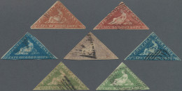 Cap Of Good Hope: 1853-64 Seven Triangles Used, From 1d. To 1s., Various Printin - Cap De Bonne Espérance (1853-1904)