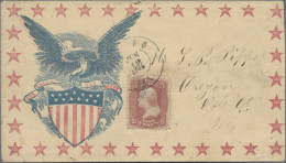 United States: 1862 Patriotic Cover Used From Cairo, Ill. To 'Oregon Ogle Co., I - Lettres & Documents