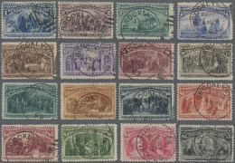 United States: 1893 'Columbus' Complete Set Of 16, All Cancelled By "BROOKLYN N. - Gebruikt