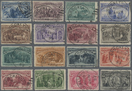 United States: 1893 'Columbus' Complete Set Of 16, All Cancelled By "BROOKLYN N. - Usados