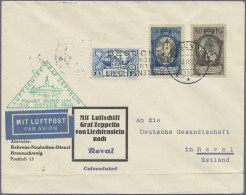 Zeppelin Mail - Germany: 1930, LIECHTENSTEIN, OSTSEEFAHRT 1½ Fr, 40 Rp Und 80 Rp - Poste Aérienne & Zeppelin