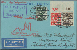 Zeppelin Mail - Germany: 1931, Magdeburgfahrt, Zuleitungspost Aus Danzig, Dekora - Poste Aérienne & Zeppelin