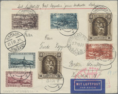 Zeppelin Mail - Germany: 1931, Polarfahrt, Zuleitung Saargebiet, Brief Von Fried - Correo Aéreo & Zeppelin