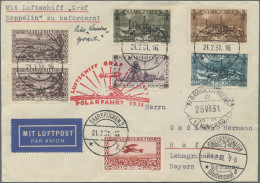 Zeppelin Mail - Germany: 1931, Polarfahrt, Zuleitung Saargebiet, Brief Je Von Fr - Luft- Und Zeppelinpost