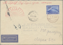 Zeppelin Mail - Germany: 1931, Polarfahrt, Rückfahrt, Abwurf Leningrad (Bordpost - Poste Aérienne & Zeppelin