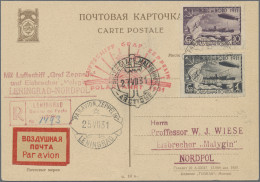 Zeppelin Mail - Germany: 1931, Polarfahrt, UdSSR-Post, Ungezähnter Satz (Mi.Nr.4 - Posta Aerea & Zeppelin