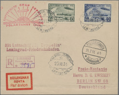 Zeppelin Mail - Germany: 1931, Polarfahrt, UdSSR-Post, Ungezähnter Satz (Mi.Nr.4 - Airmail & Zeppelin