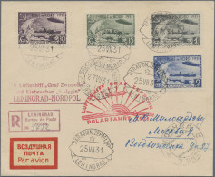 Zeppelin Mail - Germany: 1931, Polarfahrt, UdSSR-Post, Gezähnter Satz (Mi.Nr.402 - Correo Aéreo & Zeppelin