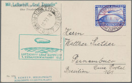 Zeppelin Mail - Germany: 1931, 1. Südamerikafahrt, Bordpost-Ansichtskarte Bis Pe - Correo Aéreo & Zeppelin