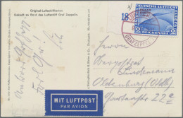 Zeppelin Mail - Germany: 1931 2 RM "POLAR FAHRT" Mit Aufdruckfehler "OHNE BINDES - Poste Aérienne & Zeppelin