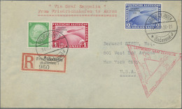 Zeppelin Mail - Germany: 1933, Chicagofahrt, 1 Und 2 M Zusammen Mit 5 Pf Hindenb - Luft- Und Zeppelinpost