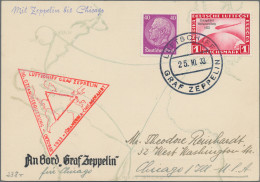 Zeppelin Mail - Germany: 1933, Chicagofahrt, Bordpost Vom 25.10.33 Etappe Akron- - Airmail & Zeppelin