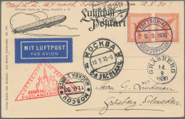 Zeppelin Mail - Europe: 1930, Fahrt Nach Russland, 2 Werte Flugpost Zu 50 Pf Im - Autres - Europe