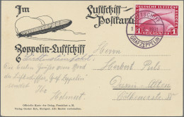 Zeppelin Mail - Europe: 1930, LIECHTENSTEIN, Fahrt Vaduz-Lausanne, Karte Mit Deu - Sonstige - Europa