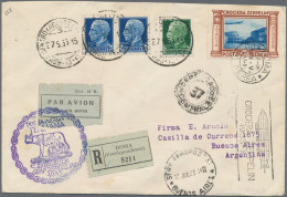 Zeppelin Mail - Europe: 1933, Italienfahrt, Pracht-R-Brief Mit 20 L. Zeppelin Un - Otros - Europa