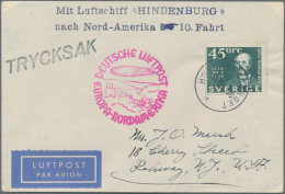 Zeppelin Mail - Europe: 1936, 10. Nordamerikafahrt, Zuleitung Schweden, 45 Ö 300 - Otros - Europa