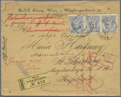 Registered Covers And Labels: 1889, Wien 19.9.89, 10 Kr. Ultramarin/schwarz Im W - Andere