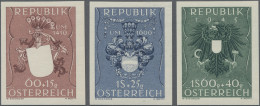 Thematics: Emblems: 1949, 60 G, 1 S Und 1,6 S Des Heimkehrer-Satzes, Ungezähnt U - Otros & Sin Clasificación