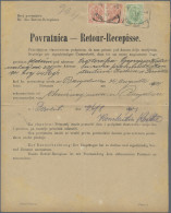 Bosnia + Herzegovina: 1900, 5 H Grün Und Waager. Paar 10 H Rot Als Rückschein-Ge - Bosnië En Herzegovina