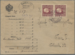 Bosnia + Herzegovina: 1917, 2 Kr. Kaiser Franz Joseph Braunrot, Im Senkr. Paar A - Bosnia And Herzegovina