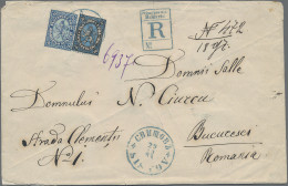 Bulgaria: 1884, Registered Cover Bearing 50 C First Issue (French Currency) In C - Briefe U. Dokumente