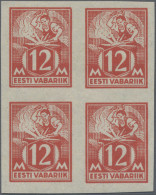 Estonia: 1925, Definitives "Smith", 12m. Red, Imperforate Proof In Red On Gummed - Estonia