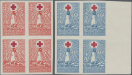Estonia: 1931, Red Cross, 5s.+3s. And 10s.+3s. "Lighthouse", Two Imperforate Pro - Estonia