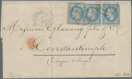 France: 1871 (9 May) "COMMUNE DE PARIS": Folded Cover From Paris To Constantinop - Lettres & Documents