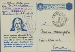 France: 1943 (June 18) Italian Military Postcard Used From FONTAN To Verona, Can - Cartas & Documentos