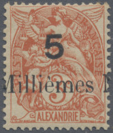 French PO In Egypt: 1921 ERROR "5 Millièmes" On 3c. Of Alexandria, Mint Never Hi - Otros & Sin Clasificación