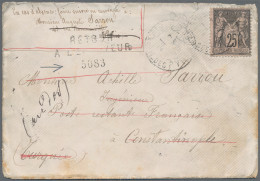 French Post Offices In The Levant: 1899 Cover From Paris To Constantinople And B - Andere & Zonder Classificatie