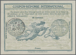 France - Postal Stationery: 1907 Intern. Reply Coupon "Rom" Type IV 30c. With Fi - Other & Unclassified