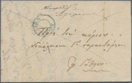 Greece -  Pre Adhesives  / Stampless Covers: 1857, Entire Letter Bearing Blue St - ...-1861 Vorphilatelie