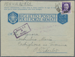 Greece: 1942/43 Two Air Mail Envelopes From Greece To Italy By Italian Military - Covers & Documents