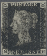 Great Britain: 1840/1841, Matched Pair: 1d. Black And 1d. Red, Both Plate 10 And - Oblitérés