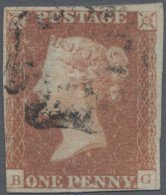 Great Britain: 1840/41 1d. Black Lettered B-G From Plate 11, Used With The So-ca - Gebruikt