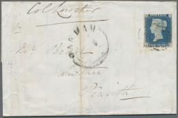 Great Britain: 1840 2d. Blue Lettered A-C Used On Folded Letter From Oakham To P - Otros & Sin Clasificación