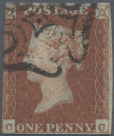 Great Britain: 1841 1d. Red-brown, Lettered C-C, Used And Cancelled By Scarce MC - Otros & Sin Clasificación