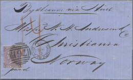 Great Britain: 1865, 6d Lilac With Hyphen (plate 5) Tied Duplex "Sunderland Jy 2 - Lettres & Documents