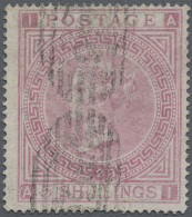 Great Britain: 1874 QV 5s. Pale Rose, Plate 2, Lettered "IA/AI", Wmk Maltese Cro - Gebruikt